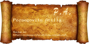 Pozsegovits Atilla névjegykártya